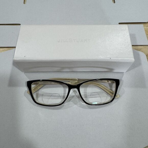 Jill Stuart JS 320-2 Eyeglasses Frames Only  53-14-135 Plastic Black Gold Bling - Picture 2 of 13